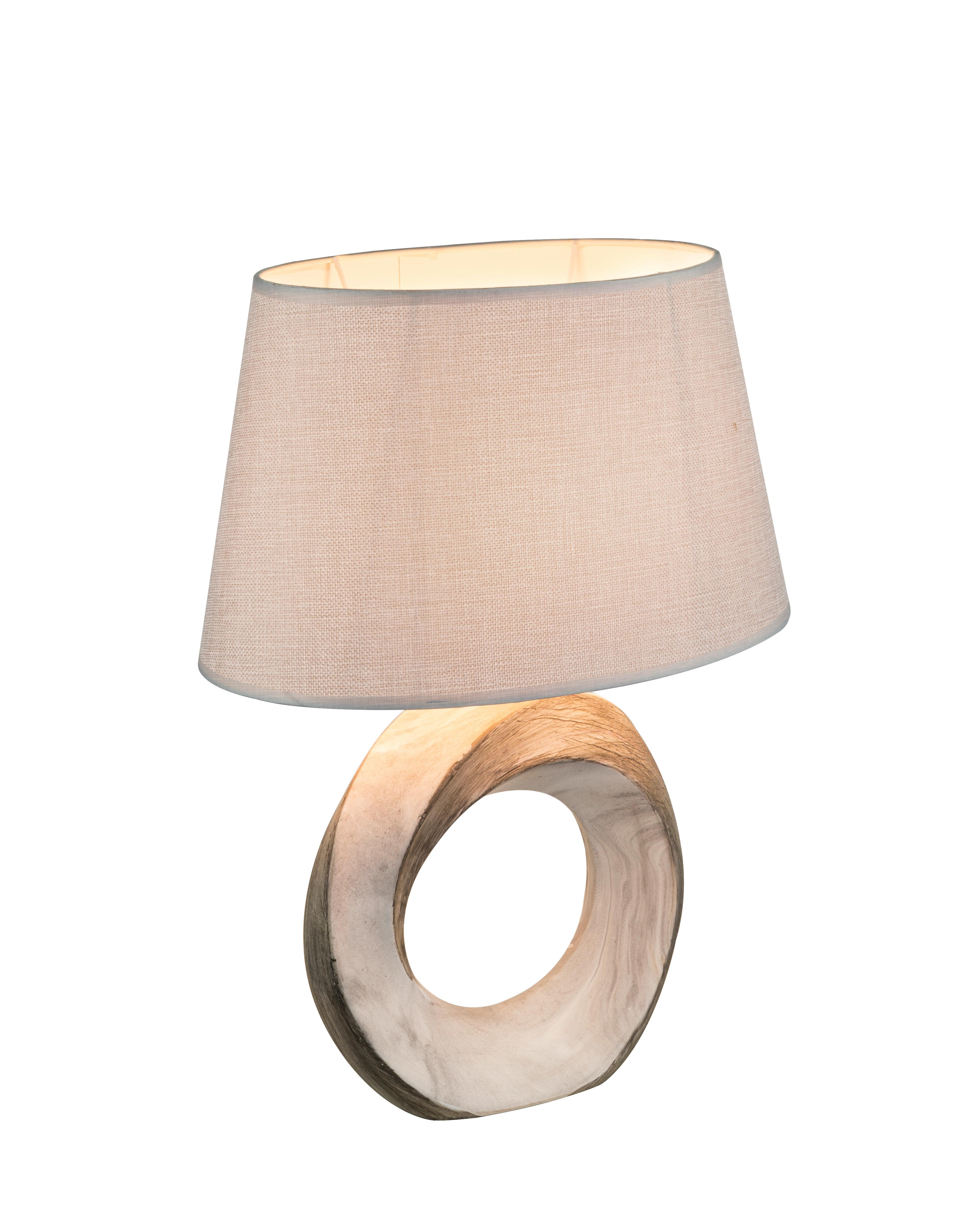 Tischlampe Grau Mit Kippschalter - Grau, Design, Keramik/Textil (31/20/41,5cm) - Globo