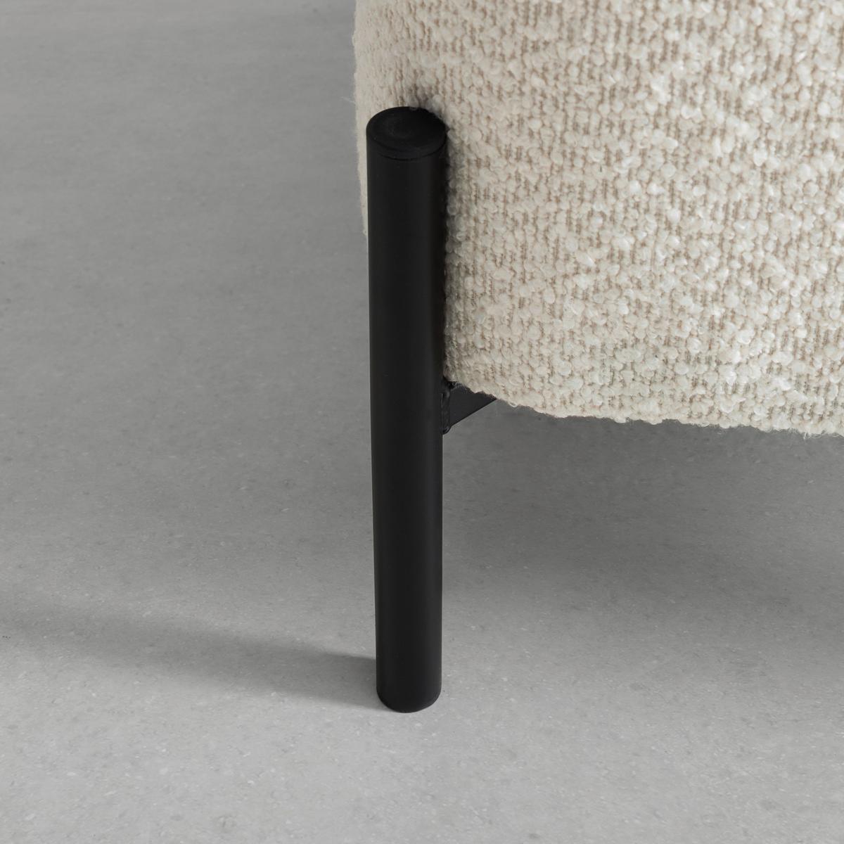 Taburet s úložným priestorom MIXO - čierna/biela, Modern, kov/kompozitné drevo (43cm) - Mömax