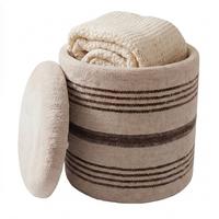 Taburet, š: 40 cm - béžová, Design, textil (40/45/40cm) - Livetastic