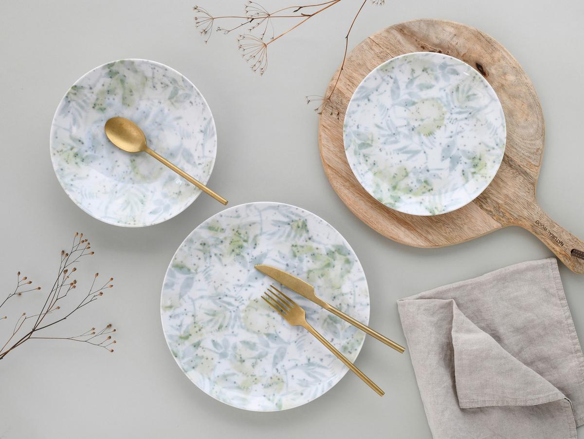 Tafelservice Keramik 4 Personen Geschirr Set - Multicolor, Basics, Keramik - Creatable