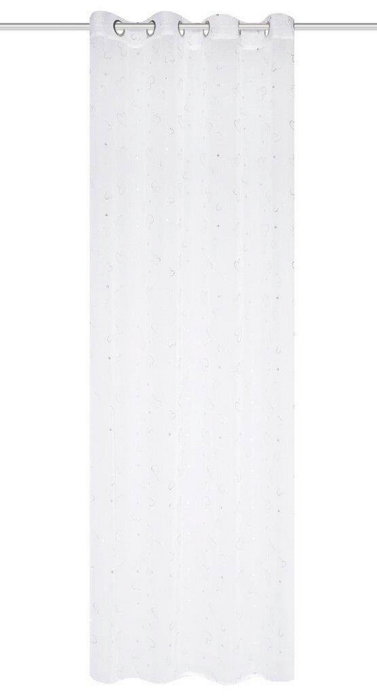 Ösenvorhang Amour Silber - Silberfarben, Basics, Textil (140/245cm) - Schmidt W. Gmbh