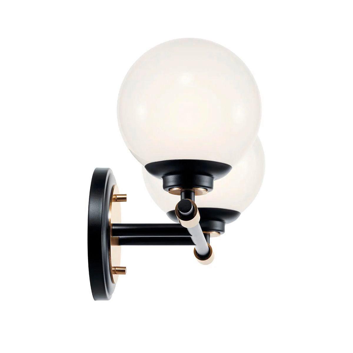 Fürdőszobai Falilámpa Kl-Benno2-Bk-Cpz - Pezsgő/fekete, Konventionell, üveg/fém (22,2/37,3/16.6cm) - Elstead Lighting