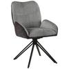 Armlehnstuhl Alessio - Schwarz/Grau, LIFESTYLE, Holz/Textil (54/87/62cm) - MID.YOU