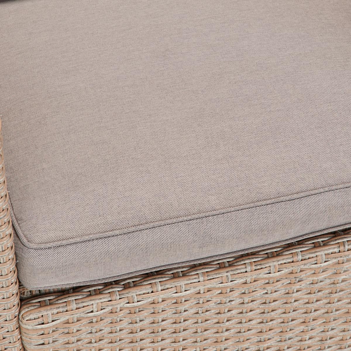 Loungesessel Porto In Rattan-Optik Mit Kissen - Braun/Grau, MODERN, Kunststoff/Textil (65/67/73cm) - Ondega
