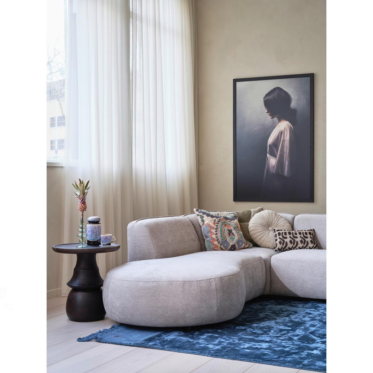 Ecksofa Polly Sandfarben U: 245x353x150cm - Sandfarben/Schwarz, Design, Textil (245/353/150cm) - Livetastic