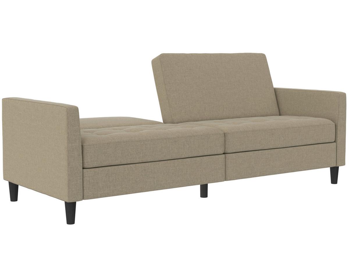 Schlafsofa Palermo Cappuccino, mit Schlaffunktion - Schwarz/Cappuccino, Basics, Textil (207/86/86cm) - Livetastic