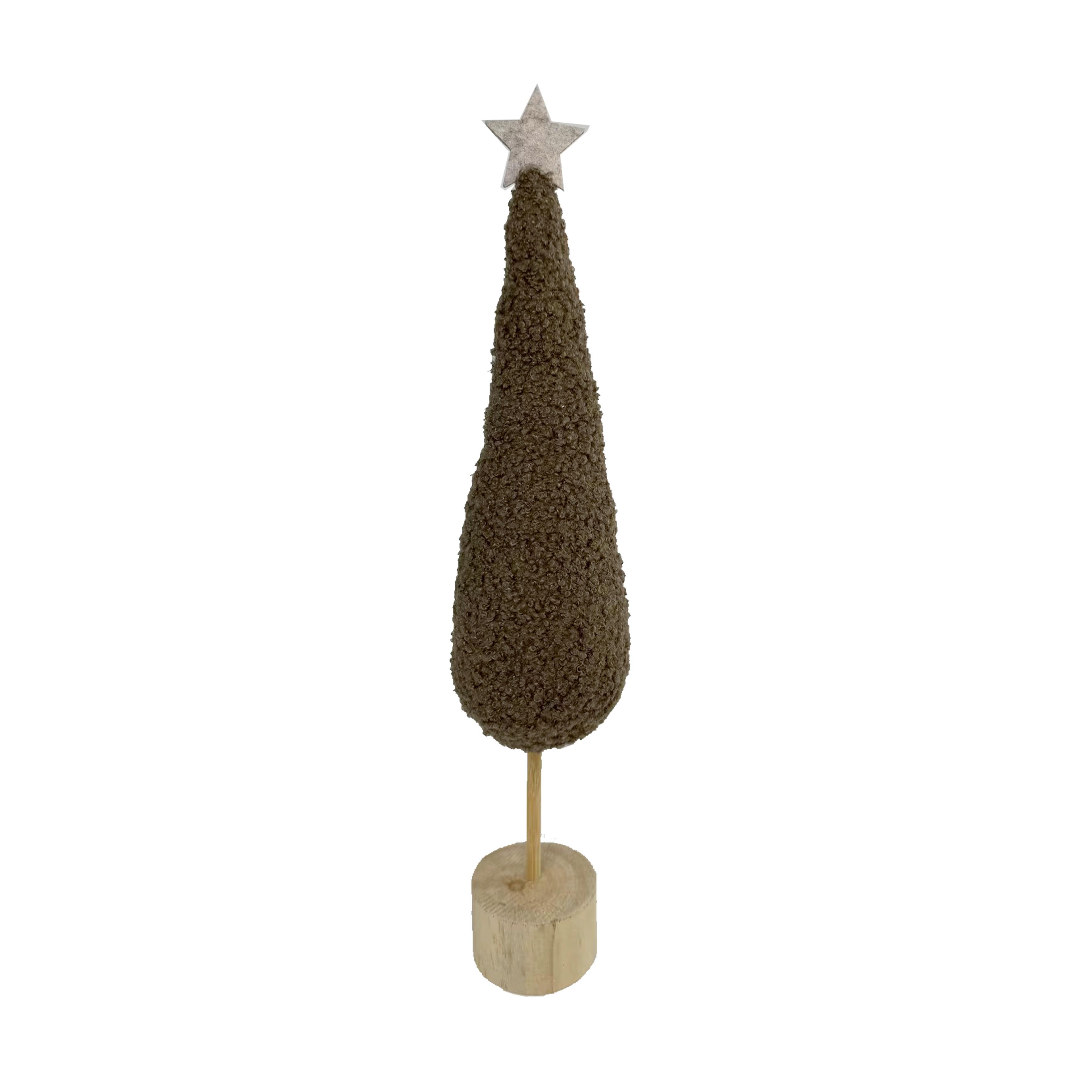 Dekoweihnachtsbaum Gustav - Dunkelbraun, KONVENTIONELL, Holz/Textil (6/6/36,5cm) - Luca Bessoni