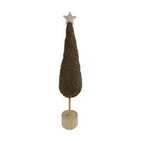 Dekoweihnachtsbaum Gustav - Dunkelbraun, KONVENTIONELL, Holz/Textil (6/6/36,5cm) - Luca Bessoni