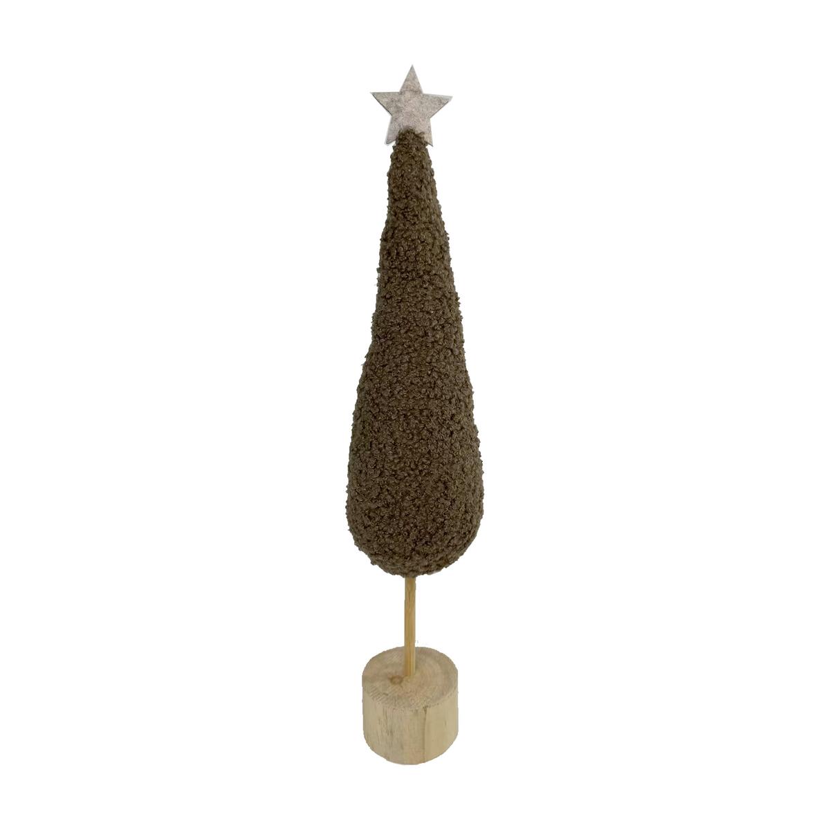 Dekoweihnachtsbaum Gustav - Dunkelbraun, KONVENTIONELL, Holz/Textil (6/6/36,5cm) - Luca Bessoni