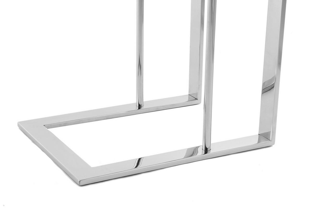PRÍRUČNÝ STOLÍK STEN 100 SILBER - strieborná, Design, kov (40/60/30cm) - Kayoom