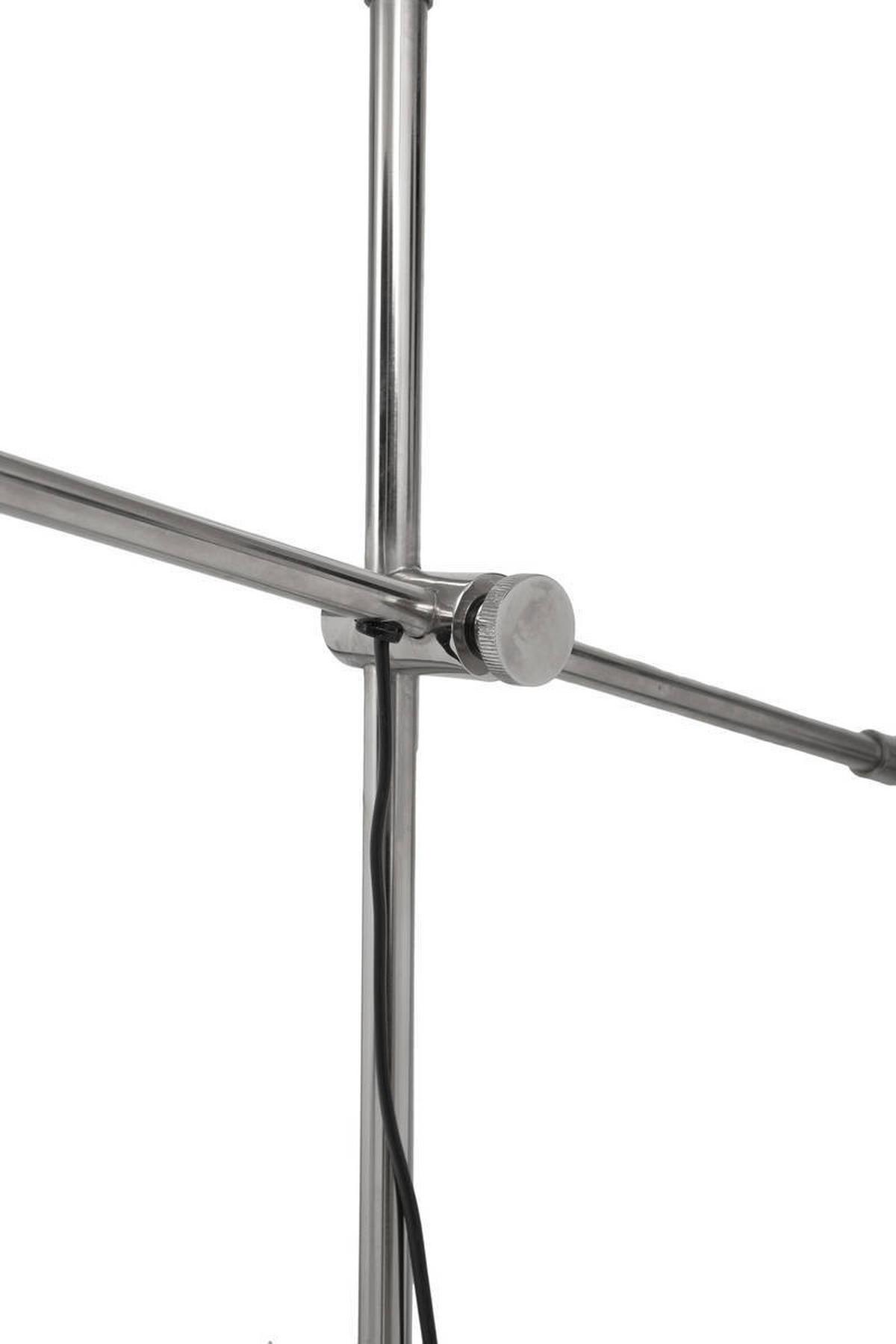 Stehlmape Celeste Schwarz/ Silberfarben mit Flexarm - Silberfarben/Schwarz, Trend, Kunststoff/Stein (58/138/18cm) - Kayoom