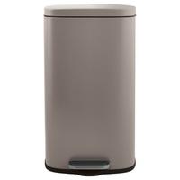Treteimer Akira 50l Taupe Metall Lbh: 42,7x29,7x64,3 Cm - Taupe/Schwarz, Basics, Kunststoff/Metall (42,7/29,7/64,3cm) - Spirella