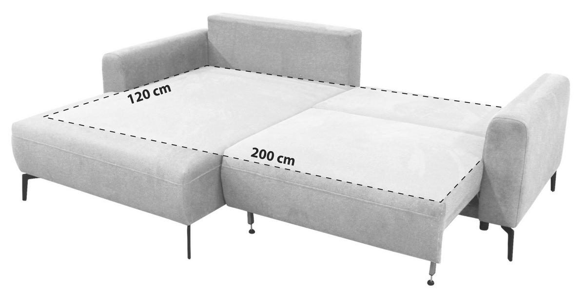 Ecksofa Prince Gelb S: 163x240 cm - Gelb/Schwarz, Design, Textil (163/240cm) - MID.YOU