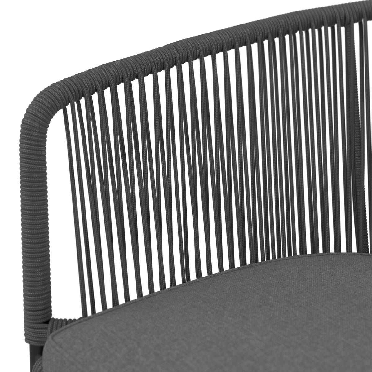 SADA ZAHRADNÍCH KŘESEL VICTOR - tmavě šedá, Moderní, kov/textil (56/59/78cm) - Bessagi Garden