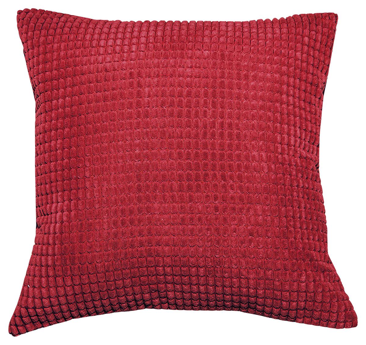 Zierkissen Halina 45x45 cm Polyester Rot mit Zipp - Rot, MODERN, Textil (45/45cm) - Luca Bessoni