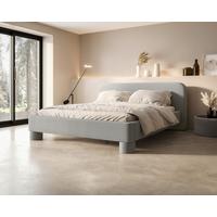 Polster Bett Bill 120 Creme LF: 120x200 cm - Schwarz/Grau, MODERN, Textil/Metall (140/200cm) - MID.YOU