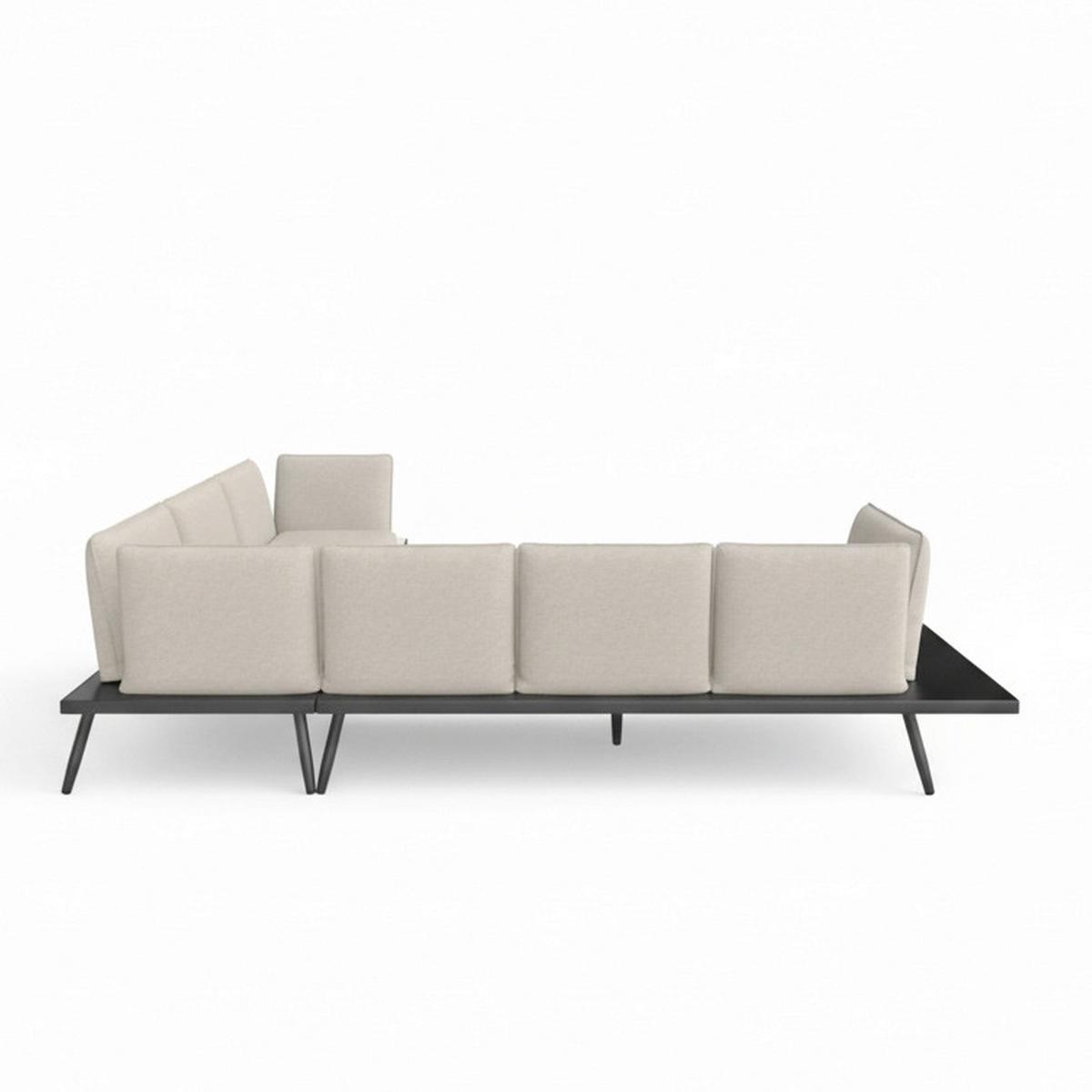 TERASOVÁ SEDACIA SÚPRAVA JOANNA - čierna, Modern, kov (300/78/80cm) - Bessagi Garden