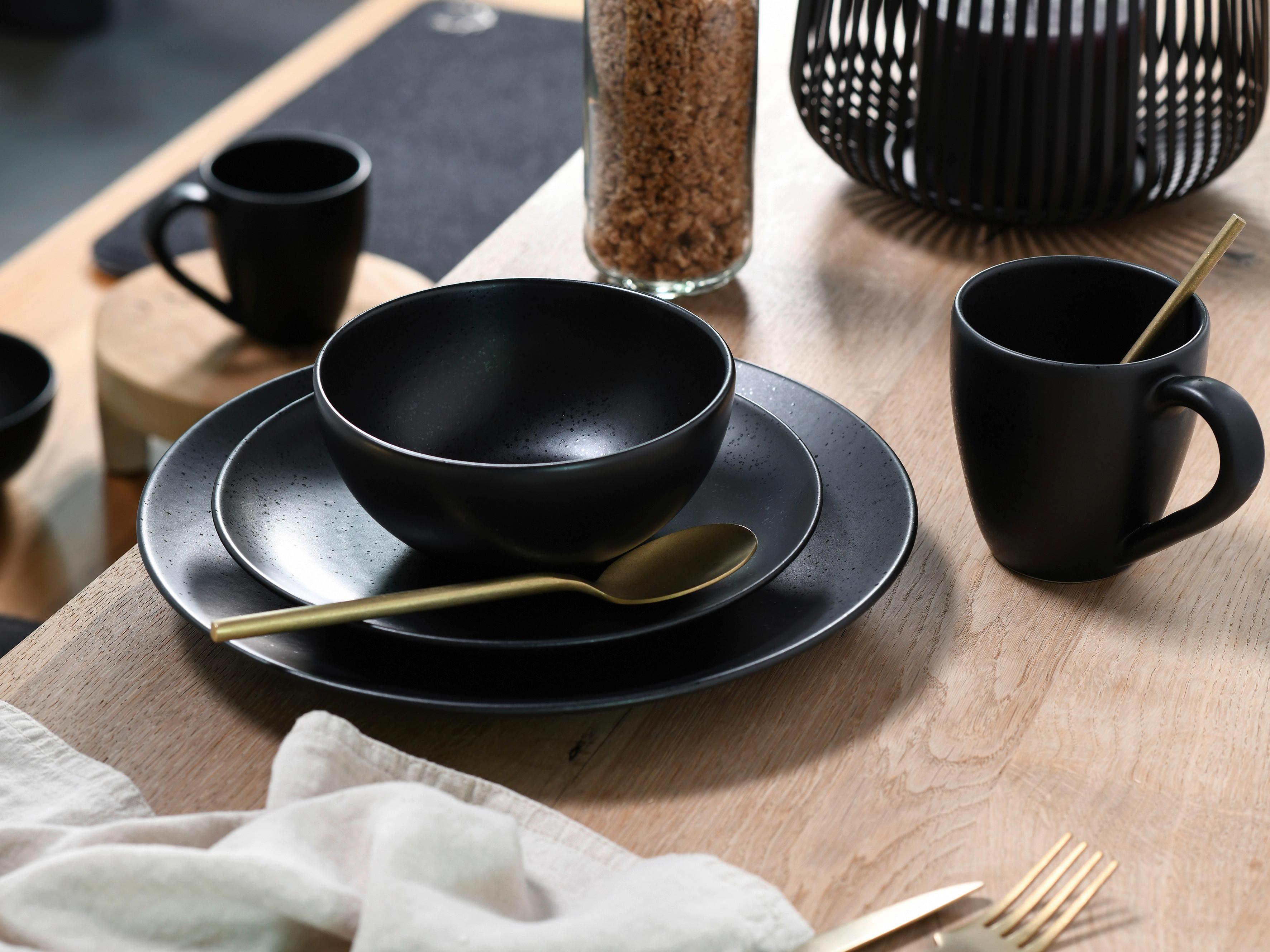 Kombiservice Magic Black Coup 8--Teilig., Schwarz - Schwarz, Basics, Keramik - Creatable