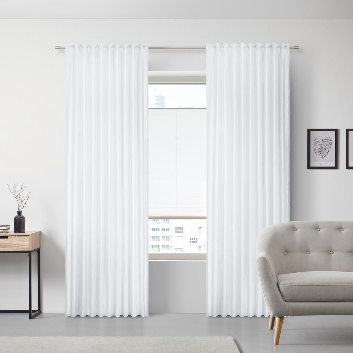 HOTOVÝ ZÁVĚS Bio-Luise, 2ks, 140/267cm - bílá, Natur, textil (140/267cm) - ecoTree