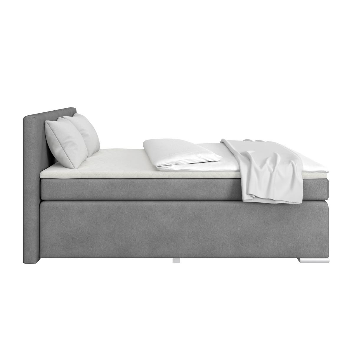 Boxspringbett Mira 1 - Dunkelgrau, Basics, Holz/Kunststoff (180/200cm)