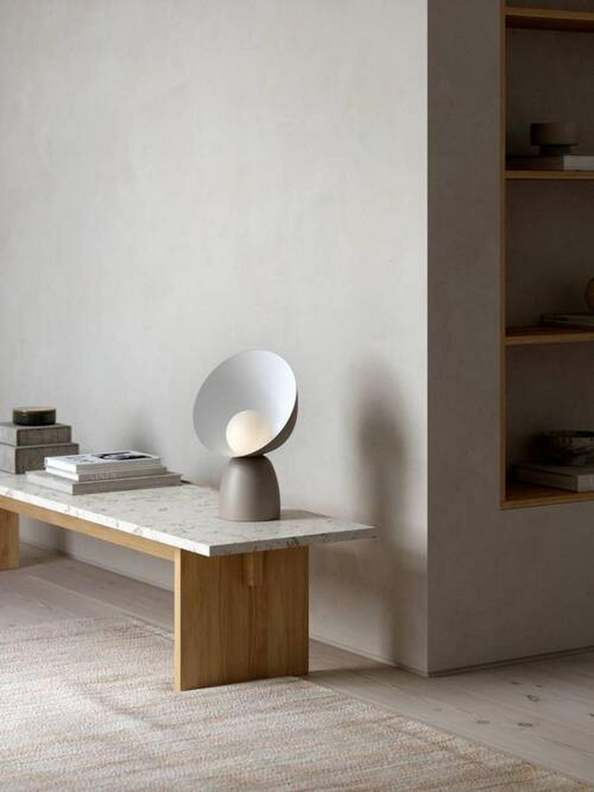 Tischleuchte Hello Weiß Graubraun D: 15 cm - Graubraun/Weiß, Design, Glas/Metall (15/35cm) - Nordlux