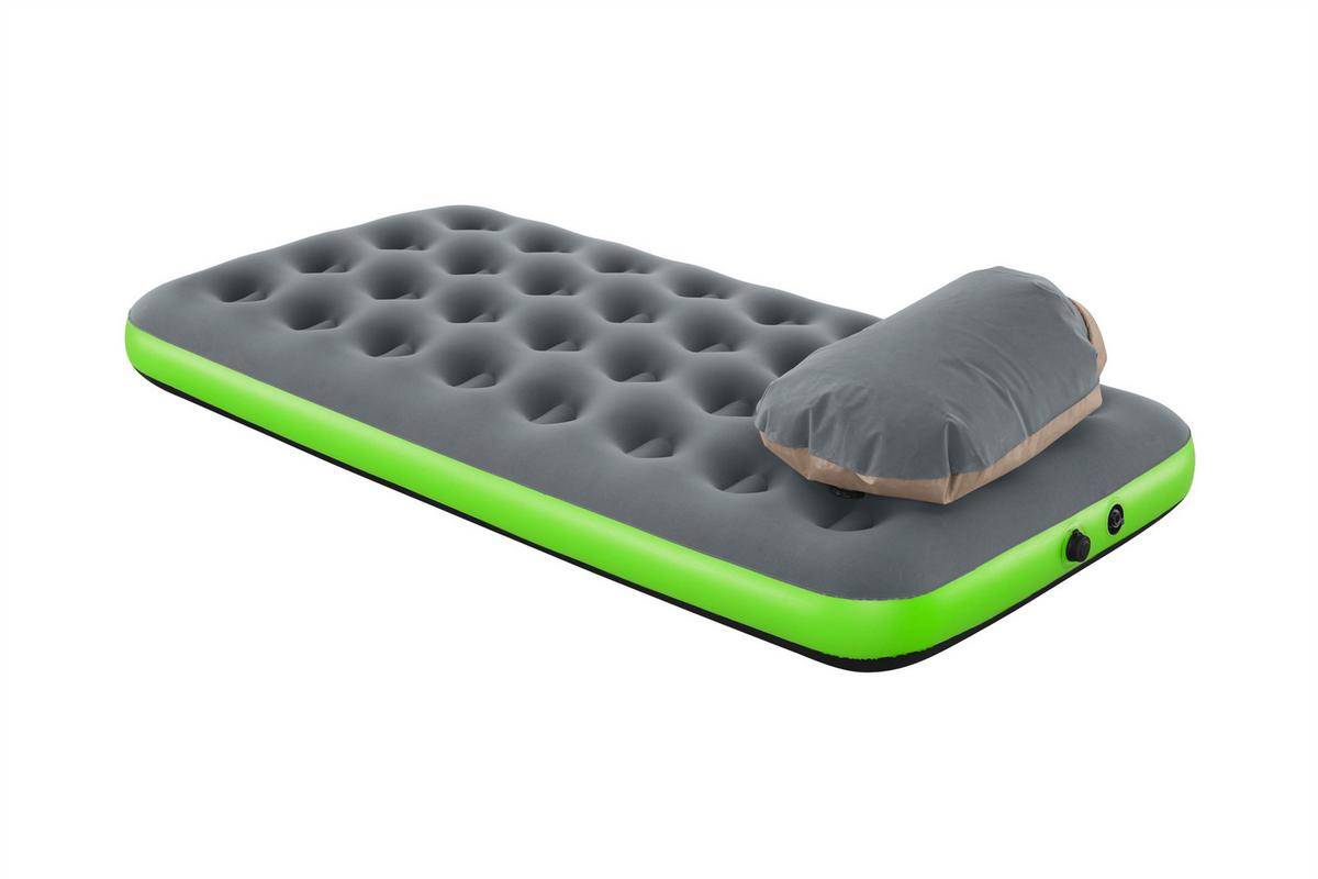 Luftbett Outdoor Roll & Relax 188x99x22 Cm Bis 150kg - Grau/Grün, MODERN, Kunststoff (188/99/22cm) - Bestway