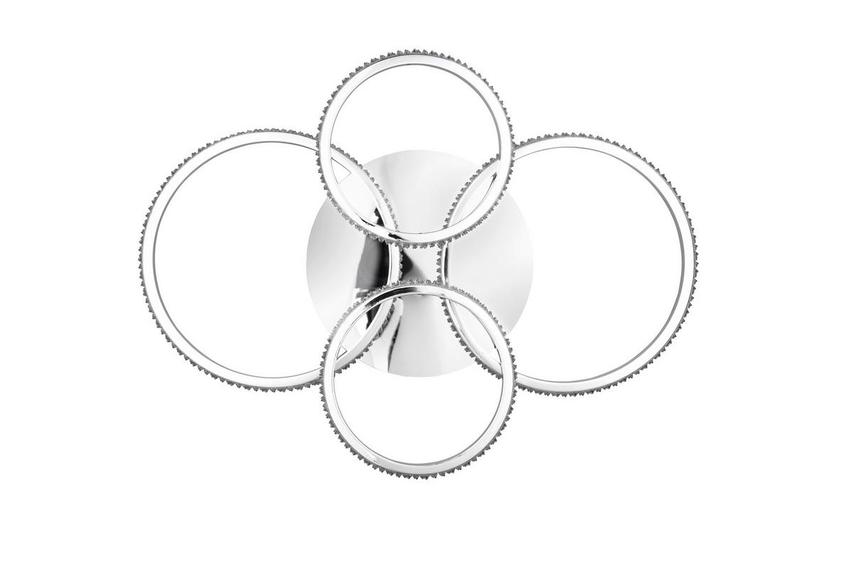 Led-deckenleuchte R67364106  Cires - Chromfarben, Design, Metall (65,5/8,5cm)