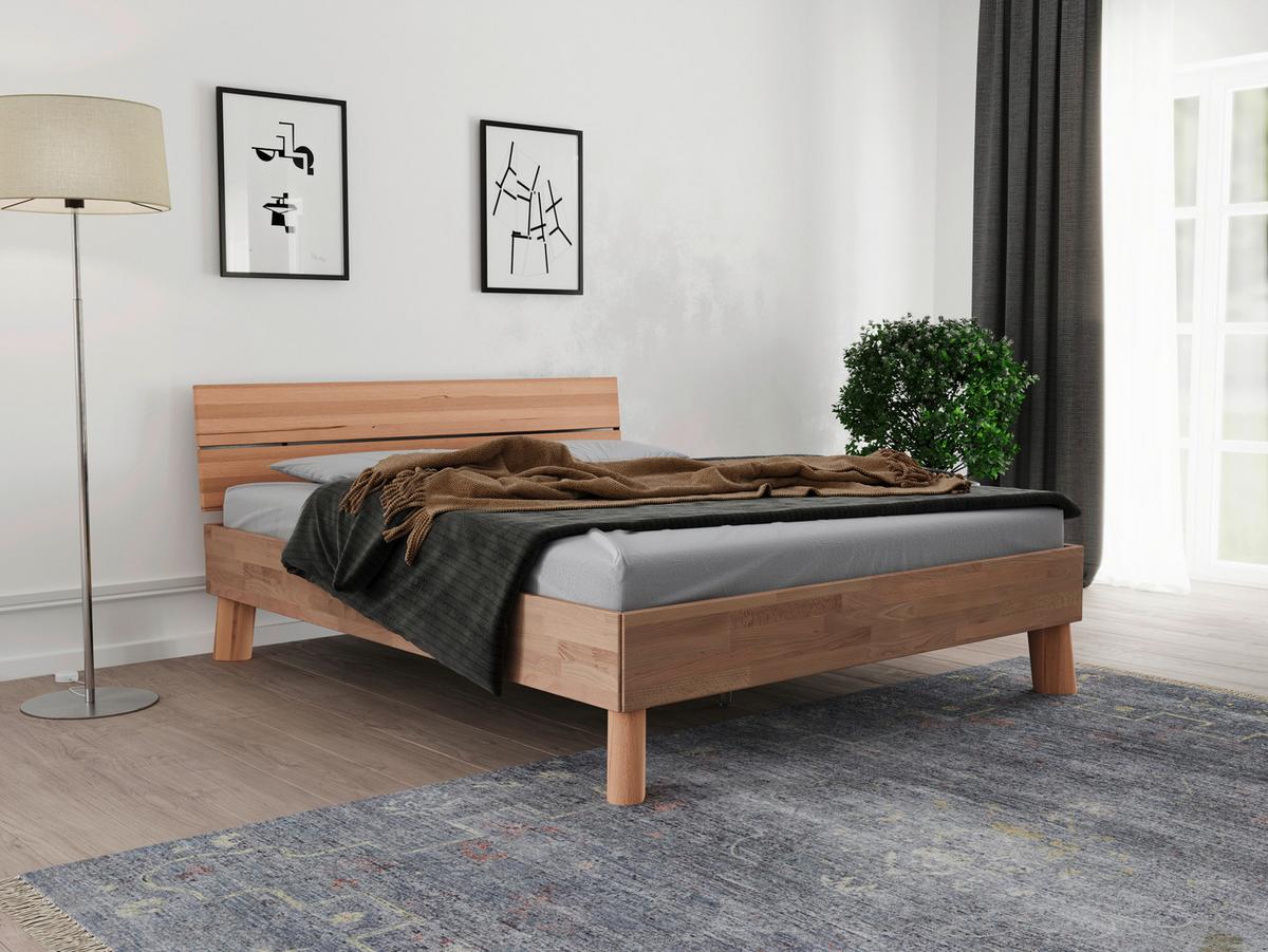 Bett Como Naturfarben 140x200cm - Naturfarben, MODERN, Holz (140/200cm) - MID.YOU