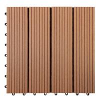 Terrassenfliese Wpc Royal Hellbraun - Hellbraun, Design, Holzwerkstoff (30/30cm) - Ambia Garden