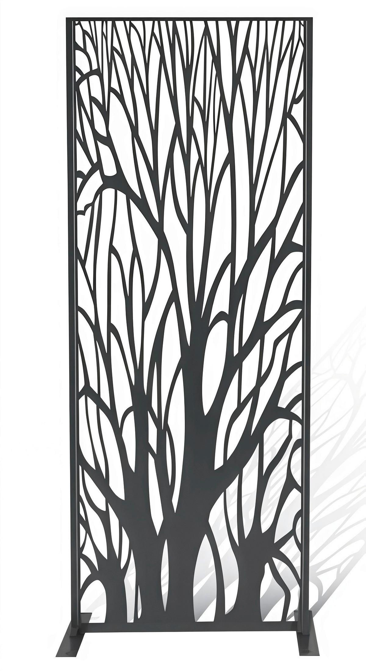 Sichtschutz "Auenland" 3-teilig, schwarz - Basics (150/150/2cm)