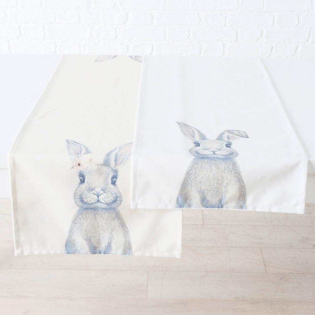 BĚHOUN NA STŮL BELLA - bílá/přírodní barvy, Konvenční, textil (40/140cm) - Modern Living