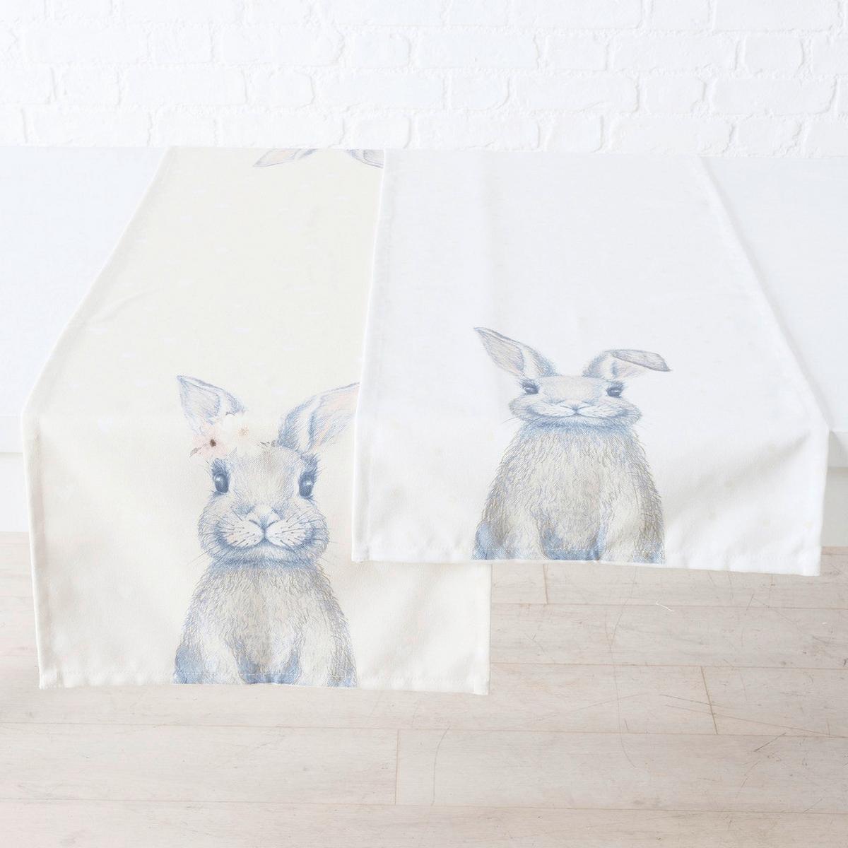 BĚHOUN NA STŮL BELLA - bílá/přírodní barvy, Konvenční, textil (40/140cm) - Modern Living