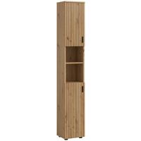 Hochschrank Mone Eiche Artisan B: 30cm - Schwarz/Eiche Artisan, Basics, Holzwerkstoff (30/192/30cm) - MID.YOU