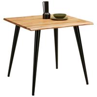 JEDÁLENSKÝ STÔL MAX 80 - čierna/farba akácie, Lifestyle, kov/drevo (80/76/80cm) - Zandiara