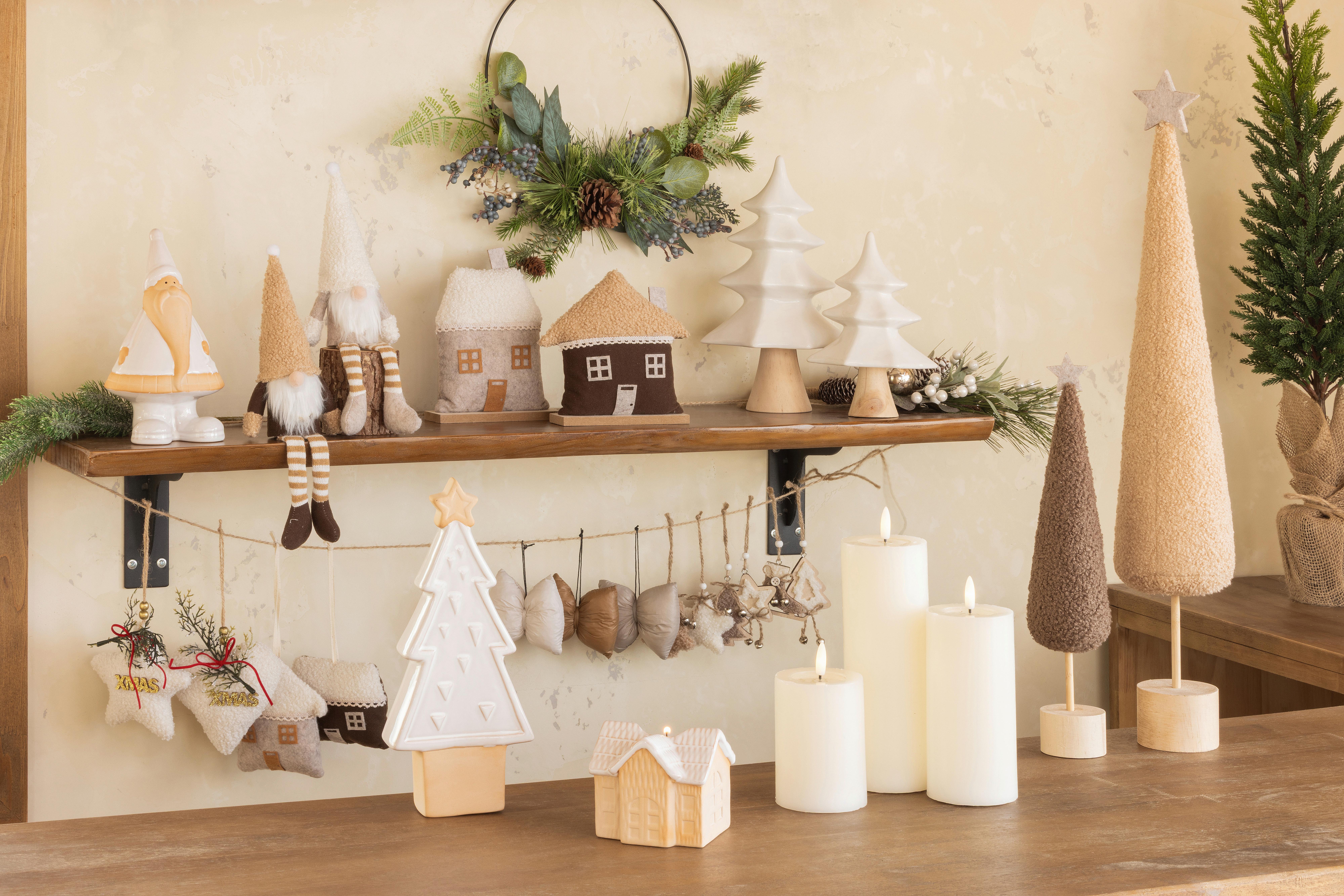 Dekoweihnachtsbaum Filip - Braun, KONVENTIONELL, Holz/Textil (11/11/65cm) - Luca Bessoni