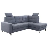 Rohová sedačka VARESE, pravá, modrá - modrá/černá, Moderní, kov/textil (226/170cm) - James Wood