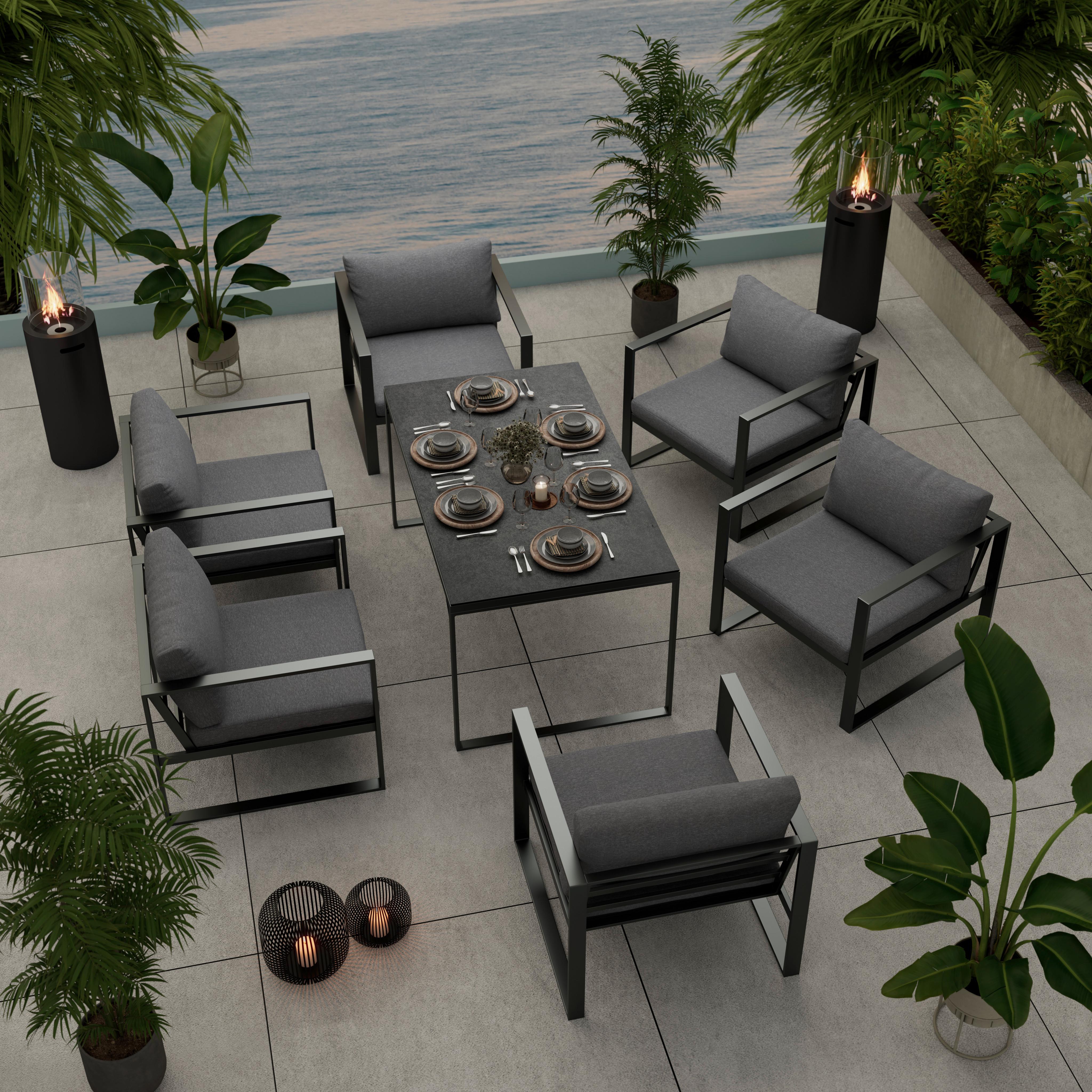 Loungesessel Brest - Anthrazit, MODERN, Textil/Metall (72/63/76cm) - Beldano