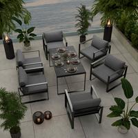 Loungesessel Brest - Anthrazit, MODERN, Textil/Metall (72/63/76cm) - Beldano