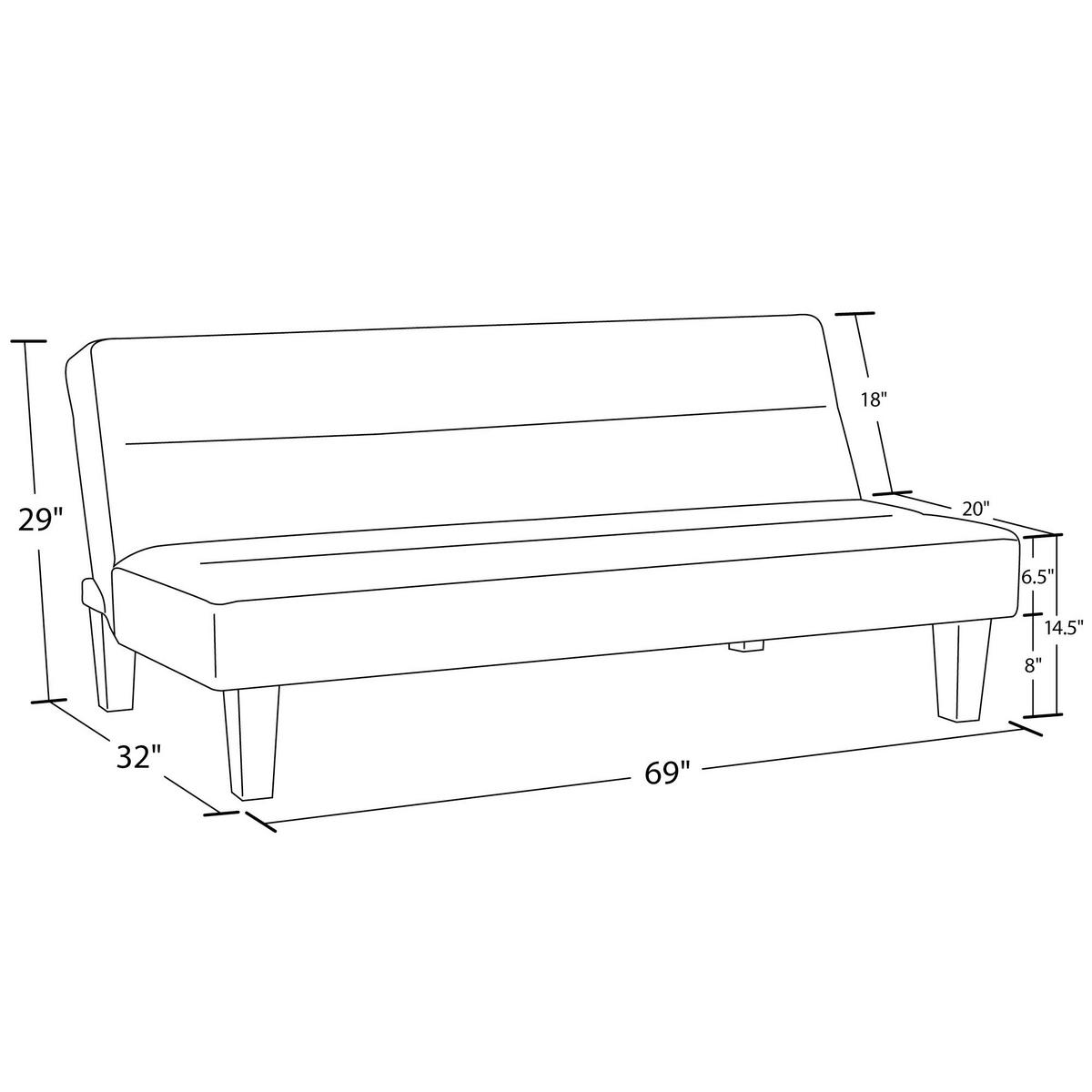 Schlafsofa Kebo, Anthrazit B: 175 Cm - Anthrazit/Schwarz, Design, Textil/Metall (175/73/81cm) - MID.YOU