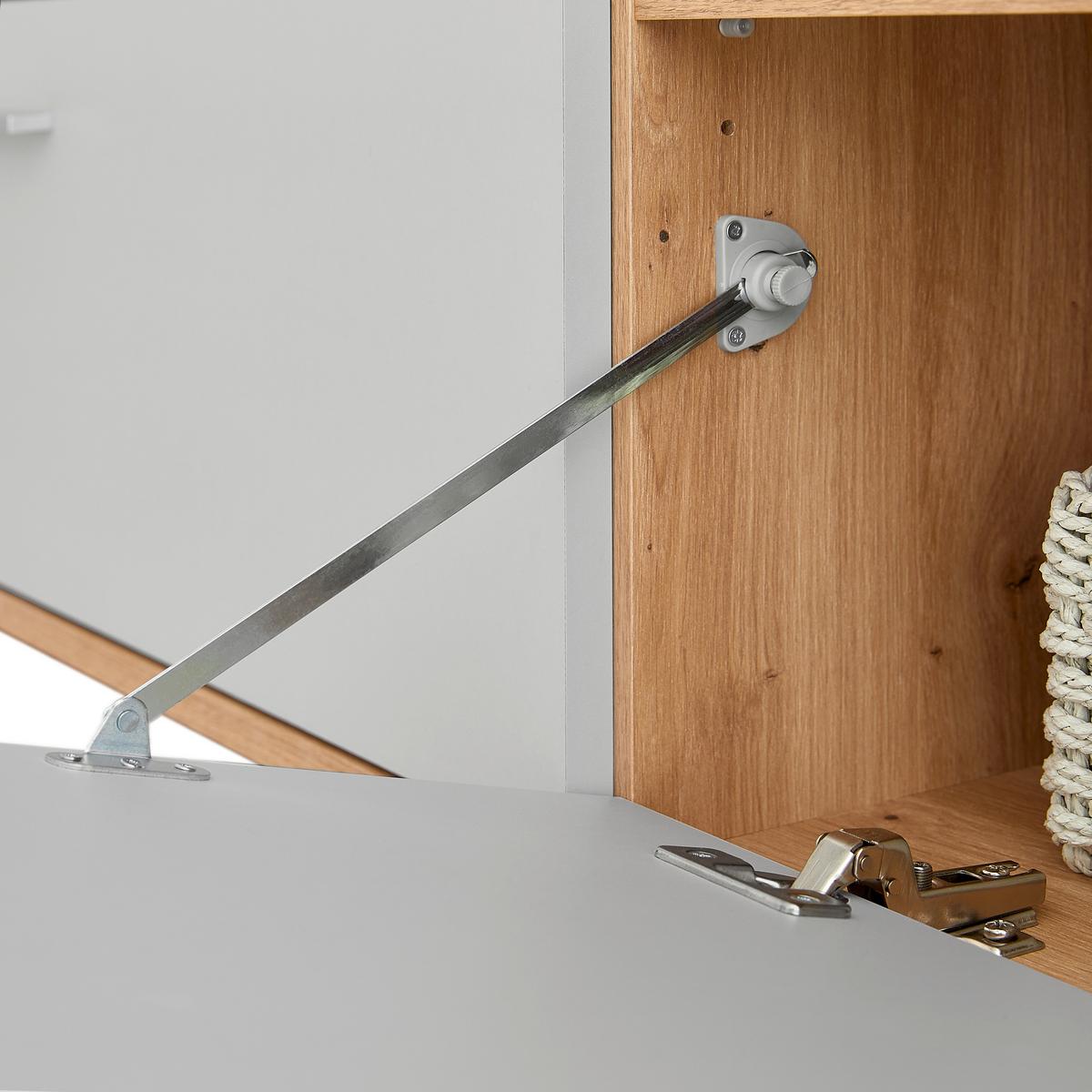 KOMODA POD TELEVIZI CANBERRA - barvy chromu, Moderní, kompozitní dřevo/plast (180/53,1/41,8cm)