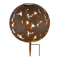 Solarleuchte, Rostfarben,3000k 36749_solar - Rostfarben, Basics, Metall (27/37cm) - Globo