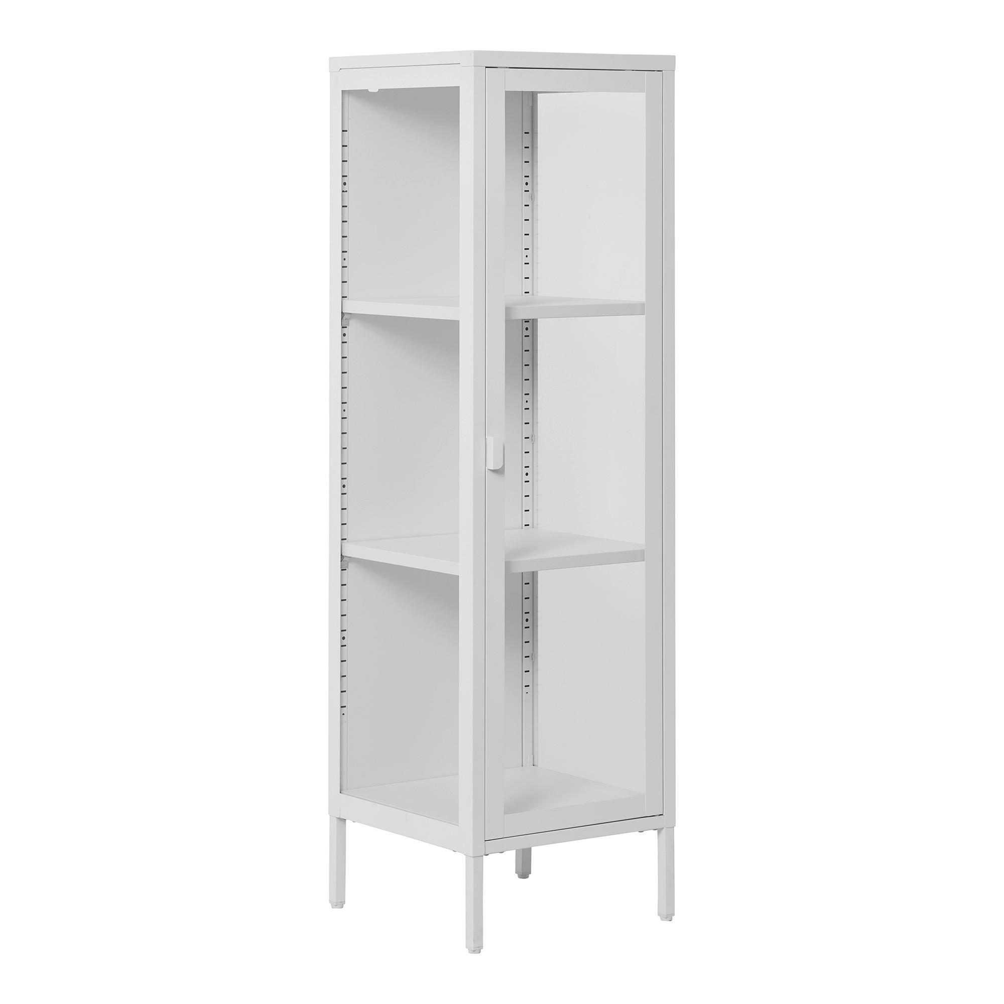 Garderobenpaneel Brisbane Weiß/Transparent B: 35cm - Transparent/Weiß, Design, Glas/Metall (35/140/40cm) - MID.YOU