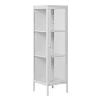 Garderobenpaneel Brisbane Weiß/Transparent B: 35cm - Transparent/Weiß, Design, Glas/Metall (35/140/40cm) - MID.YOU
