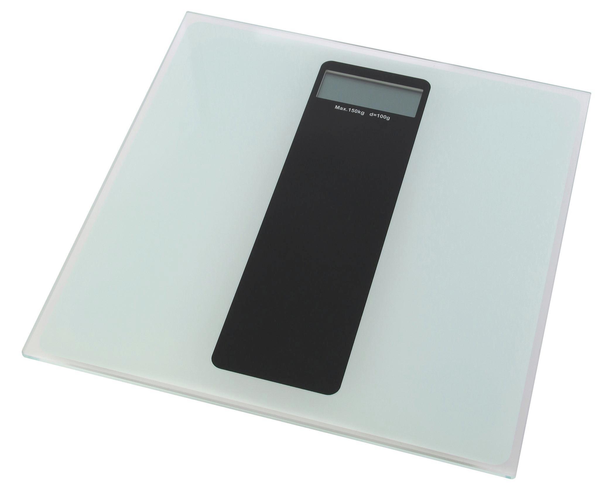 Personenwaage Digital - Schwarz/Weiß, KONVENTIONELL, Glas (30/30/2cm)