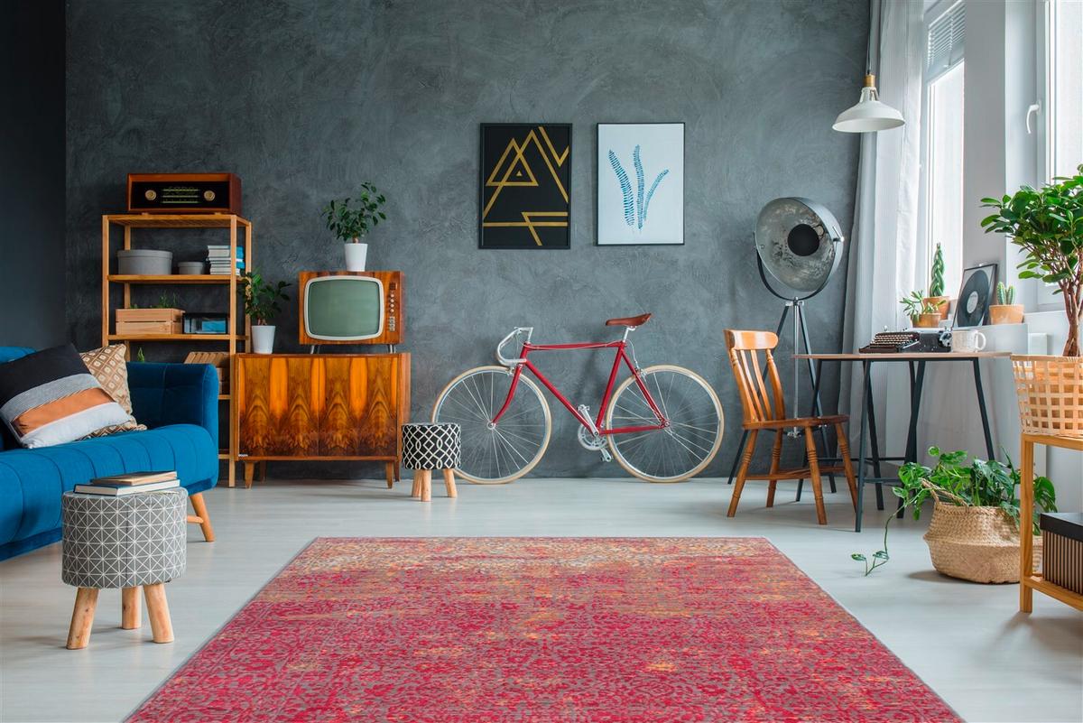 Flachwebteppich, 120x170 cm Antigua 225 Orange/Rot 120x170 - Rot/Orange, Design, Textil (120/170cm) - Novel