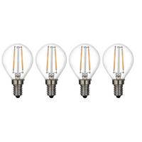 Led žiarovka Multi, 3,8W, 4ks v balení - číra, kov/sklo (4,5/7,6cm) - Modern Living