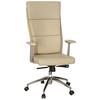 Chefsessel Monza 20 Beige - Beige/Silberfarben, MODERN, Leder/Kunststoff (60/131/52cm) - MID.YOU