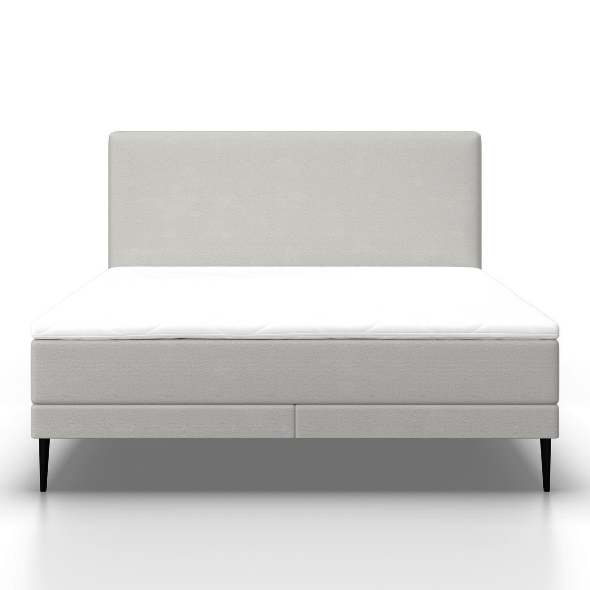 Boxspringová posteľ NEVADA 180x200, svetlosivá - čierna/svetlosivá, Modern, kov/drevo (180/200cm) - Bessagi