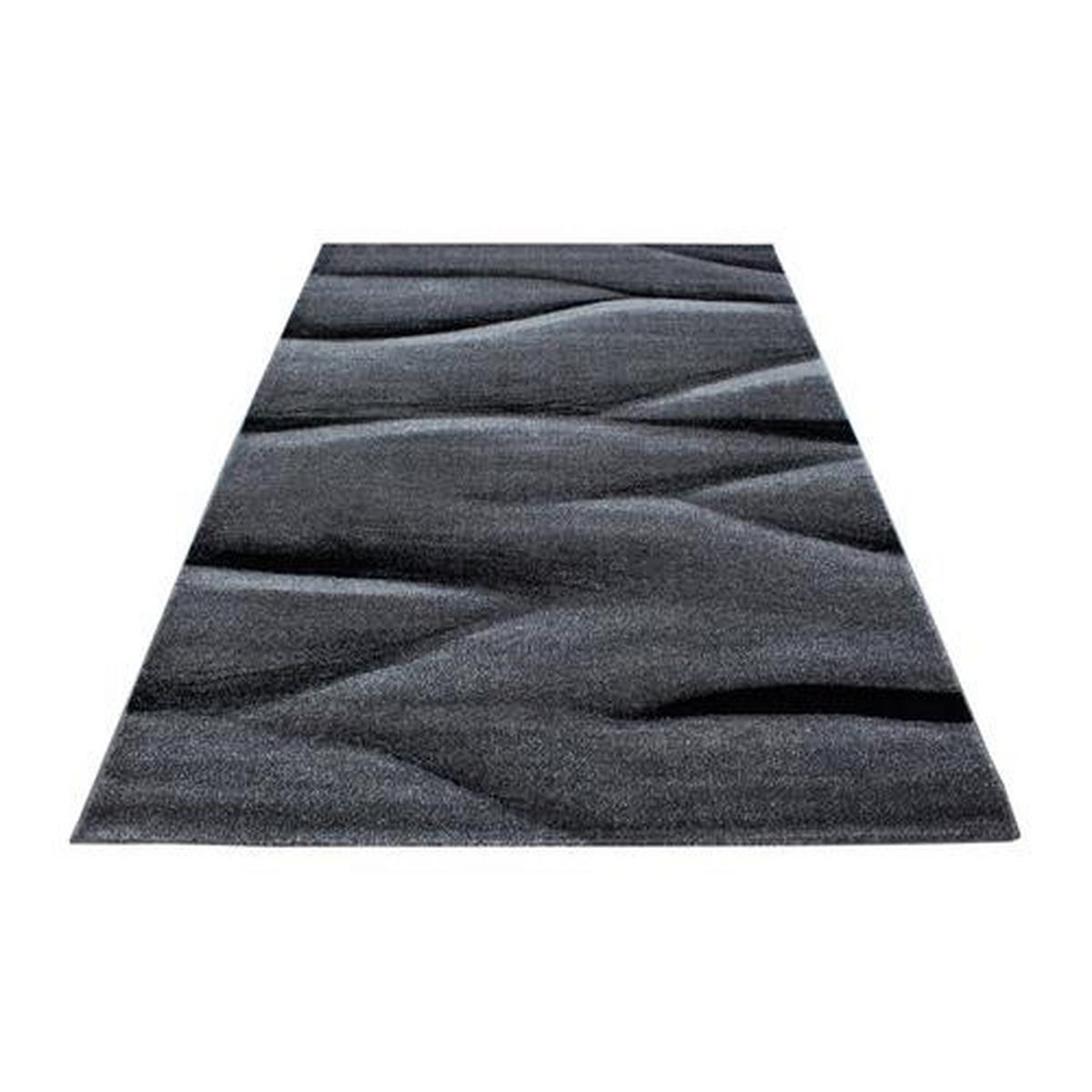 Webteppich Schwarz Naturfaser Lucca 200x290 cm - Schwarz, Trend, Textil (200/290cm)