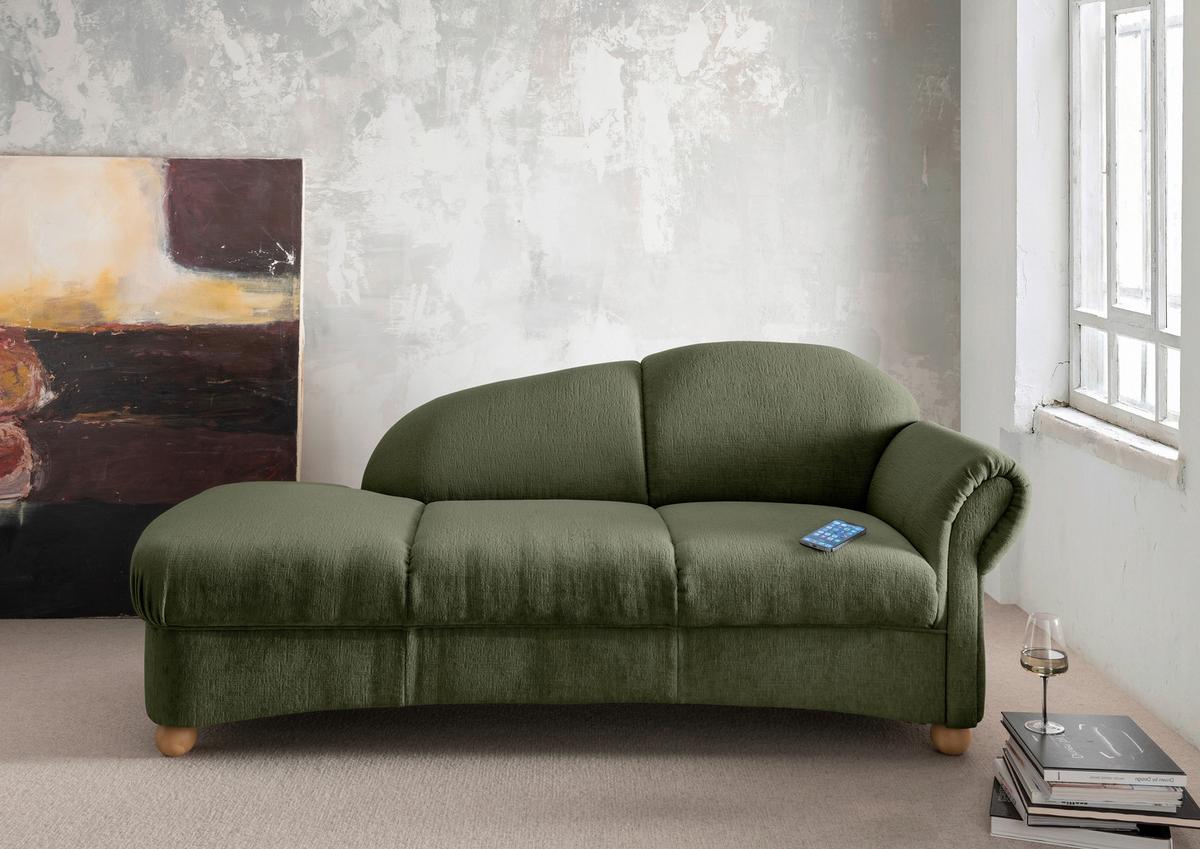 Ottomane Torello Grün B: 190cm - Wildeiche/Grün, KONVENTIONELL, Textil (190/84/86cm) - Livetastic